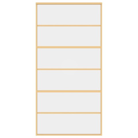 Drzwi przesuwne, złote, 102,5x205 cm, przezroczyste szkło ESG