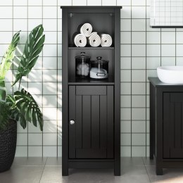 Szafka łazienkowa BERG, czarna, 40x34x110 cm, drewno sosnowe