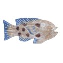 Figurka Dekoracyjna DKD Home Decor 40 x 5 x 18 cm Naturalny Niebieski Ryba Śródziemnomorski