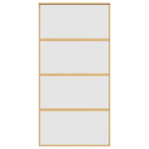 Drzwi przesuwne, złote, 102,5x205 cm, mrożone szkło ESG