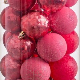 Bombki świąteczne Czerwony Plastikowy 6 x 6 x 6 cm (40 Sztuk)