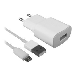Ładowarka ścienna + kabel lightning MIFI Contact Apple-compatible 2.1A Biały