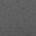 Rama łóżka z zagłówkiem, ciemnoszara, 140x190 cm, obita tkaniną
