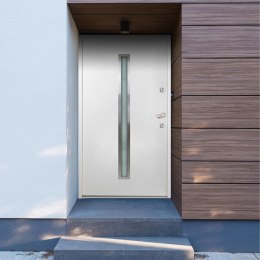 Aluminiowe drzwi zewnętrzne, białe, 110 x 207,5 cm