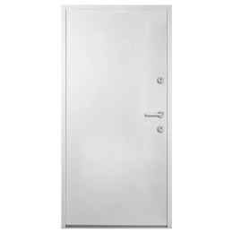 Drzwi wejściowe, białe, 110x207,5 cm, aluminium