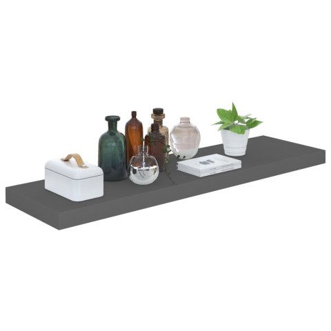 Półki ścienne, 4 szt, wysoki połysk, szare, 90x23,5x3,8 cm, MDF Półki ścienne, 4 szt, wysoki połysk, szare, 90x23,5x3,8 cm, MDF
