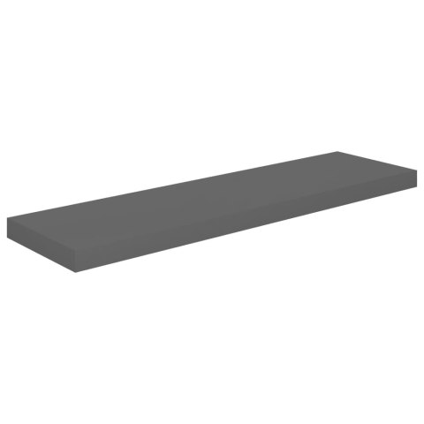 Półki ścienne, 4 szt, wysoki połysk, szare, 90x23,5x3,8 cm, MDF Półki ścienne, 4 szt, wysoki połysk, szare, 90x23,5x3,8 cm, MDF