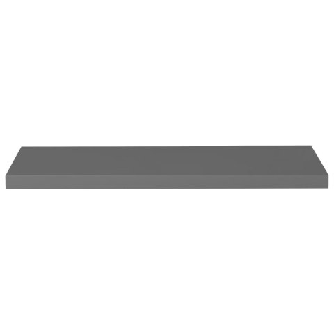 Półki ścienne, 4 szt, wysoki połysk, szare, 90x23,5x3,8 cm, MDF Półki ścienne, 4 szt, wysoki połysk, szare, 90x23,5x3,8 cm, MDF