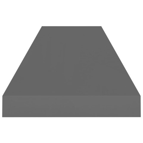 Półki ścienne, 4 szt, wysoki połysk, szare, 90x23,5x3,8 cm, MDF Półki ścienne, 4 szt, wysoki połysk, szare, 90x23,5x3,8 cm, MDF