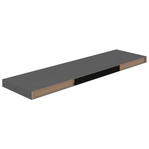 Półki ścienne, 4 szt, wysoki połysk, szare, 90x23,5x3,8 cm, MDF Półki ścienne, 4 szt, wysoki połysk, szare, 90x23,5x3,8 cm, MDF