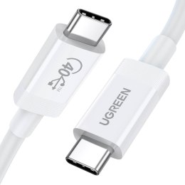 Kabel przewód USB-C USB4 40Gbps 8K 60Hz PD 100W 80cm biały