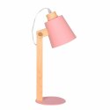 Lampa stołowa DKD Home Decor Kolor Zielony Różowy Naturalny Drewno Metal 50 W 220 V 18 x 20 x 45 cm 15 x 20 x 50 cm (2 Sztuk)