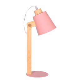 Lampa stołowa DKD Home Decor Kolor Zielony Różowy Naturalny Drewno Metal 50 W 220 V 18 x 20 x 45 cm 15 x 20 x 50 cm (2 Sztuk)