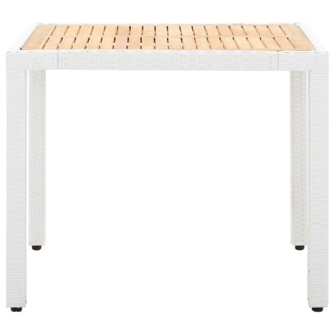 5-częściowy zestaw mebli ogrodowych, polirattan, biały