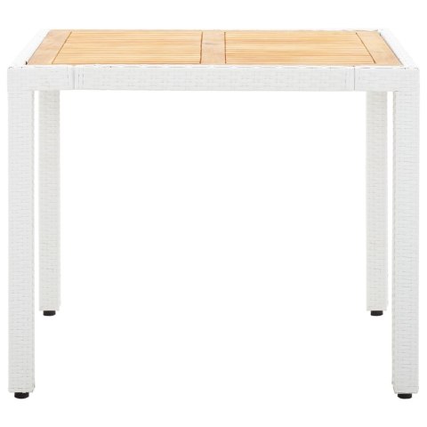 5-częściowy zestaw mebli ogrodowych, polirattan, biały