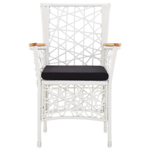 5-częściowy zestaw mebli ogrodowych, polirattan, biały