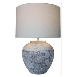 Lampa stołowa DKD Home Decor Biały Szary Ceramika Plastikowy Płótno 50 W 220 V 42 x 42 x 60 cm