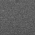 Rama łóżka z zagłówkiem, ciemnoszara, 100x200 cm, obita tkaniną