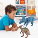 DUŻY ZESTAW 4 FIGUREK DINOZAURÓW 2 DRZEWKA ŚWIATŁO DŻWIĘK DINOZAURY DINO