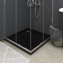 Kwadratowy brodzik prysznicowy, ABS, czarny, 90 x 90 cm