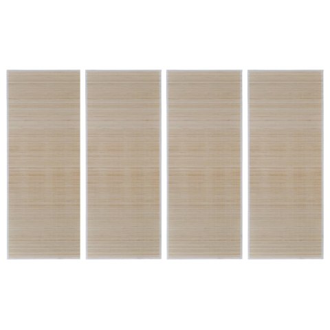 Prostokątne, naturalne maty bambusowe, 4 szt., 120 x 180 cm