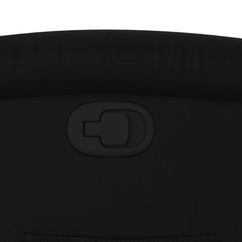 Fotel rozkładany, czarny, sztuczna skóra