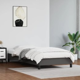 Rama łóżka, szara, 100x200 cm, obite sztuczną skórą