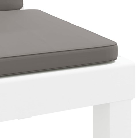 Leżak z poduszkami biały, PP