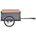 Transportowa przyczepa rowerowa, szaro-pomarańczowa, 65 kg