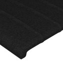 Rama łóżka z zagłówkiem, czarna, 120x200 cm, obita tkaniną