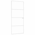 Drzwi wewnętrzne, białe, 83x201,5 cm, szkło i aluminium