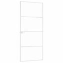 Drzwi wewnętrzne, białe, 83x201,5 cm, szkło i aluminium