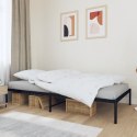 Metalowa rama łóżka, czarna, 100x200 cm