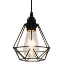 Lampa sufitowa, diamentowe klosze, czarna, 3 żarówki E27