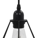 Lampa sufitowa, diamentowe klosze, czarna, 3 żarówki E27