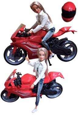 Lalka na Motorze Sportowym Ścigaczu Motor Czerwony #A1 INNY