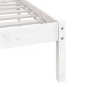 Rama łóżka, biała, 120x190 cm, mała podwójna, drewno sosnowe