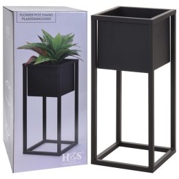 H&S Collection Donica ze stojakiem, metalowa, czarna, 50 cm
