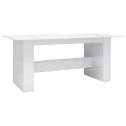 Stół na wysoki połysk, biały, 180x90x76 cm, płyta wiórowa