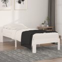 Rama łóżka, biała, lite drewno, 75x190 cm, pojedyncza