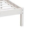 Rama łóżka, biała, 90x190 cm, lite drewno