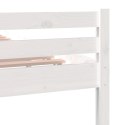 Rama łóżka, biała, lite drewno, 140 x 190 cm