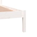 Rama łóżka z litego drewna sosnowego, 140 x 190 cm, biała