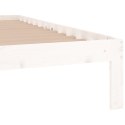 Rama łóżka, biała, lite drewno, 90x190 cm, pojedyncza