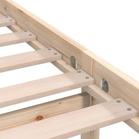 Rama łóżka, lite drewno sosnowe, 75x190 cm, pojedyncza