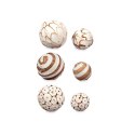 Set of Decorative Balls Brązowy Biały (12 Sztuk)