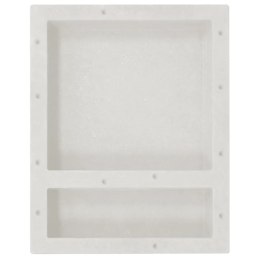 Wnęka prysznicowa z 2 półkami, biała matowa, 41x51x10 cm