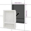 Wnęka prysznicowa z 2 półkami, biała matowa, 41x51x10 cm