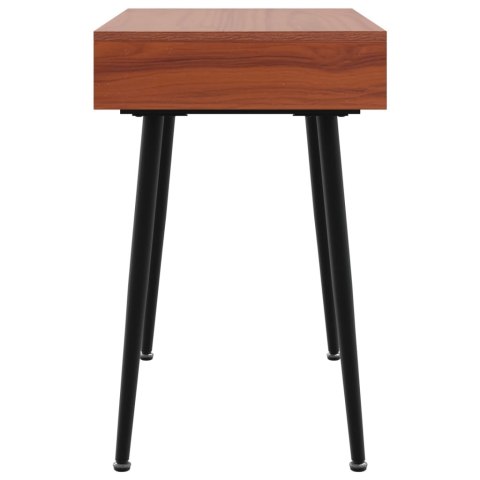 Biurko komputerowe z szufladą, brązowe, 110x50x75 cm