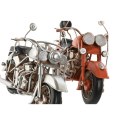 Figurka Dekoracyjna Home ESPRIT Motocykl Szary Pomarańczowy Vintage 27 x 11 x 15 cm (2 Sztuk)